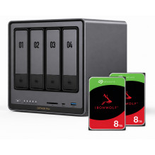 UGREEN NASync DXP4800 Plus NAS system 4-bay 16TB incl. 2x Seagate IronWolf ST8000VN004 8 TB