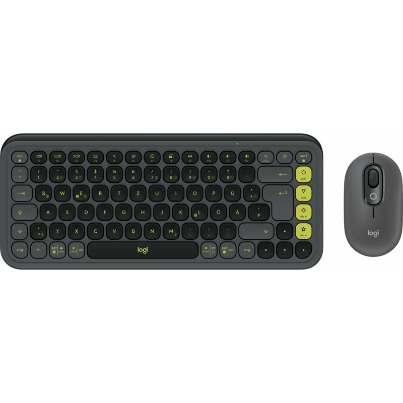 Keyboard + mouse Logitech POP Icon Combo graphite-green (920-013106)