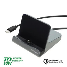4smarts planšetės įkrovimo stotelė VoltDock USB-C 60W gunmetal 4smarts planšetės įkrovimo stotelė VoltDock USB-C 60W gunmetal