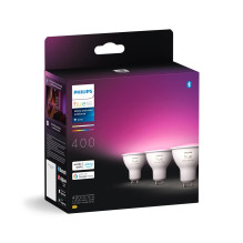 Signify Philips Hue White Col. Amb. GU10 trijų lempučių rinkinys 3x350lm