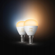 Philips Hue White Ambiance E14 ball-shaped bulb 470lm, set of 2 Philips Hue White Ambiance E14 ball-shaped bulb 470lm, set of 2