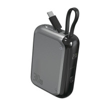 Powerbank pocket 30W 10000mAh with built-in USB-C cable 15cm