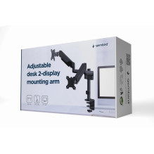 Gembird MA-DA2P-01 monitor mount / stand 81.3 cm (32") Desk Black
