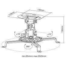 InLine Basic Beamer Deckenhalterung - 15cm - max. 13,5kg InLine Basic Beamer Deckenhalterung - 15cm - max. 13,5kg