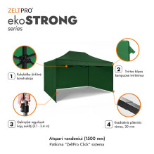 Shopping Tent 3x2 Green Zeltpro EKOSTRONG