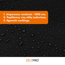 Prekybinė Palapinė 3x3 Juoda Zeltpro EKOSTRONG