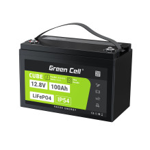 Green Cell CUBE LiFePO4 100Ah 12,8V 1280Wh ličio geležies fosfato baterija, skirta fotoelektrai, nameliams, valtims