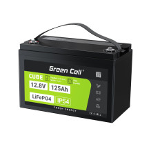 Green Cell CUBE LiFePO4 125Ah 12,8V 1600Wh ličio geležies fosfato baterija kemperiui, saulės energijai, neprijungtai pri