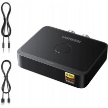 Ugreen Belaidis „Bluetooth 6.0 LDAC“ didelės raiškos Audio imtuvas su 3.5mm (AUX), 2xRCA išvestimi, juodas Ugreen Belaidis „Bluetooth 6.0 LDAC“ didelės raiškos Audio imtuvas su 3.5mm (AUX), 2xRCA išvestimi, juodas
