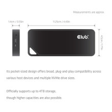 Hard drive enclosure Club 3D CLUB3D SSD enclosure M.2 black (CAC-2510)