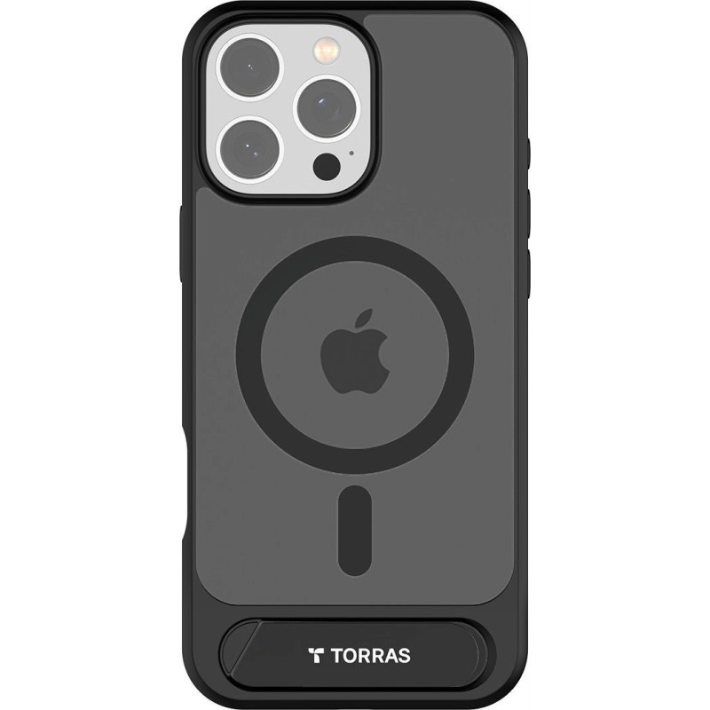 „Torras Pstand“ serijos dėklas, skirtas „iPhone 16 Pro“ (juodas)