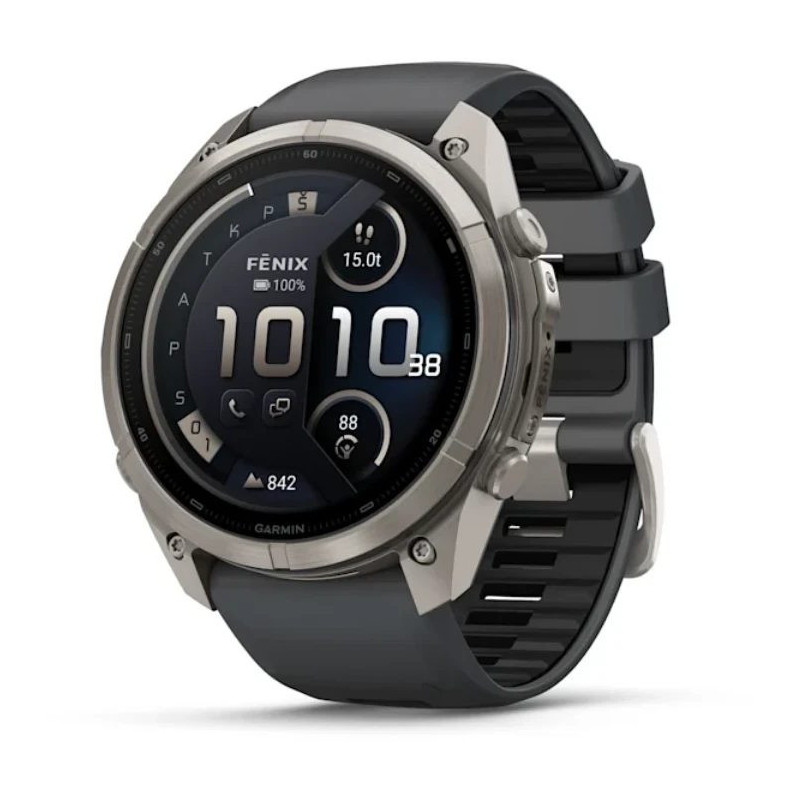 " Garmin fenix 9 Pro" smartwatch "inReach" 51 mm titanium case with graphite and black silicone stra