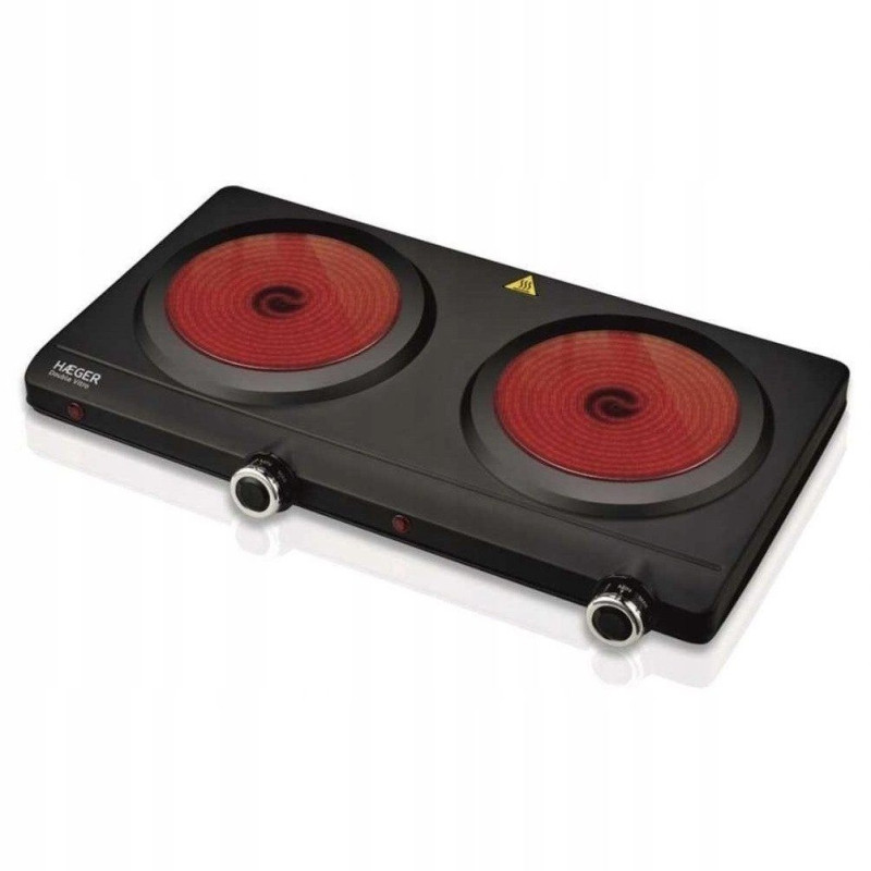 Haeger HP-02V.016A Double Vitro Infrared tabletop stove with 2 heating elements 2500W