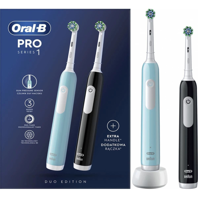 Oral-B Electric Toothbrush Pro Series 1 Duo Rechargeable For adults Number of brush heads included 2 Number of teeth bru