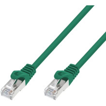 EXTRALINK LAN PATCHCORD CAT.7 S / FTP 1M 20G SHIELDED FOILED TWISTED PAIR BARE COPPER GREEN