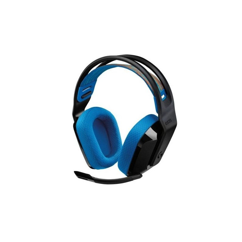 „Logitech G G535“ belaidės žaidimų ausinės su galvos juosta, juodos ir mėlynos spalvos, 5099206125513