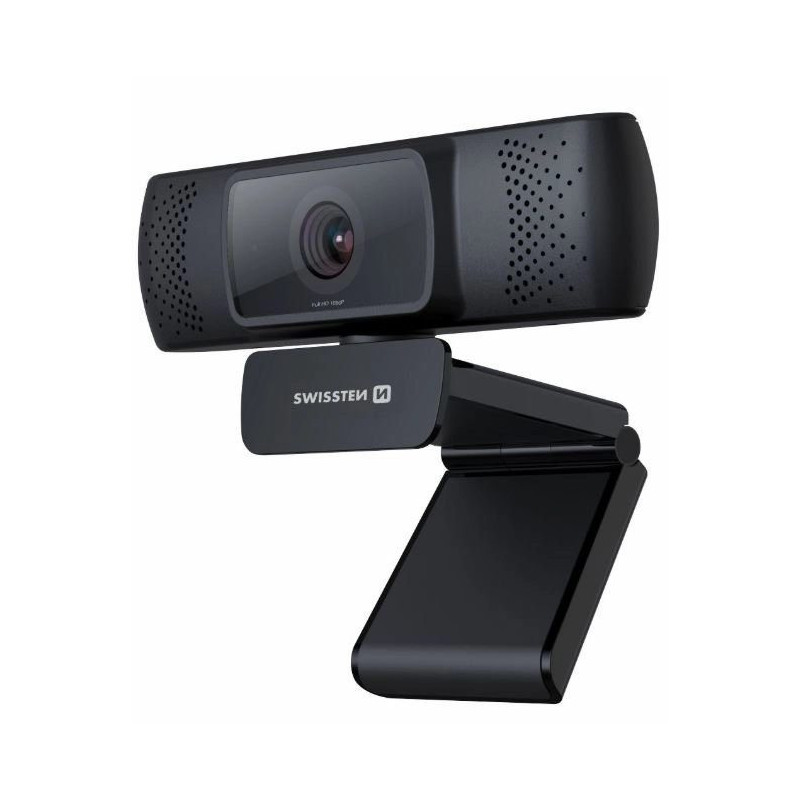 Swissten „Full HD“ internetinė kamera su automatiniu fokusavimu, USB 2.0, juoda