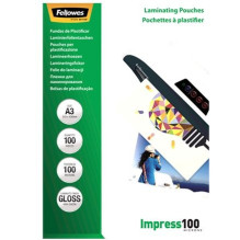 Fellowes Laminating Pouch A3 Glossy Thickness: 100 micron Qty Per Pack: 100 pcs Ideal for notices craft materials signag