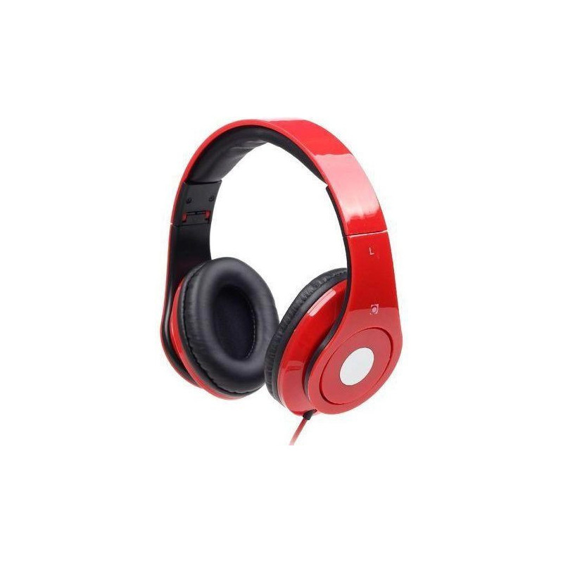 Gembird MHS-DTW-R headphones / headset Wired Head-band Calls / Music Red