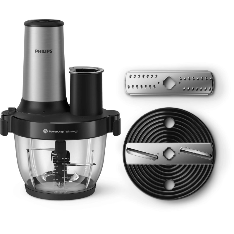 Philips 5000 serija HR1504 / 00 elektrinis maisto smulkintuvas 2 l 650 W juodas nerūdijantis plienas