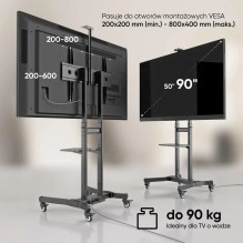 ONKRON Mobile stand tilting to TV 50 - 90 max 100 kg black TS1891