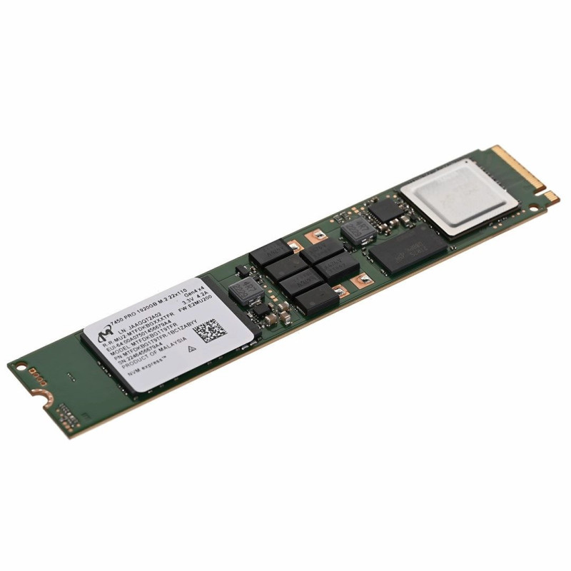 SSDMICRON7450 PRO1.92TBM.2NVMe3D NANDWrite speed 2400 MBytes / secRead speed 5000 MBytes / secTBW 3650 TBMTBF 2000000 ho