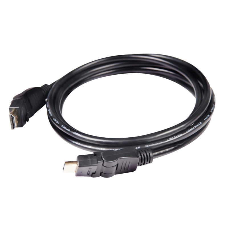 CLUB3D HDMI 2.0 4K60Hz UHD 360 Degree Rotary cable 2m / 6.74ft