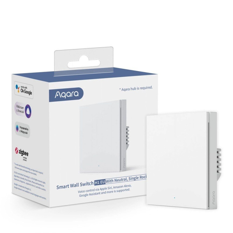 Aqara Smart Siena Switch H1 su neutrale - Smart sieninis jungiklis