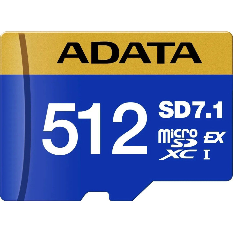 CARD ADATA Premier Extreme microSDXC SD7.1 512 GB (blau / gelb SD7.1 Express UHS-I U3 Class 10 V30 Nintendo Switch 2 Rea