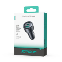 Joyroom Joyroom JR-CCN19 65W 3-in-1 car charger Dark gray