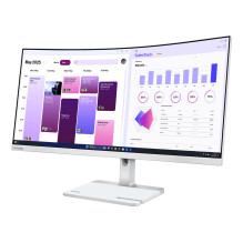 Monitorius - Lenovo L34W-4C 34" 3440 × 1440 120 Hz Debesų pilka