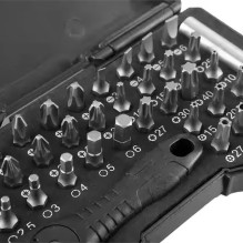 Atsuktuvų antgalių rinkinys - NEO TOOLS 38 dalių S2 plieno antgalių rinkinys, juodas Atsuktuvų antgalių rinkinys - NEO TOOLS 38 dalių S2 plieno antgalių rinkinys, juodas