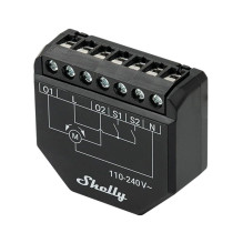 Išmanusis Žaliuzių Valdiklis - Shelly Shutter, Wi‑Fi, Bluetooth, Juodas