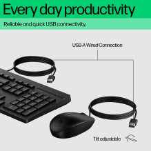 Klaviatūros Ir Pelės Rinkinys - HP 225 G2 USB Laidinė Pelė Ir Klaviatūra Su "Copilot" Klavišu Juoda Klaviatūros Ir Pelės Rinkinys - HP 225 G2 USB Laidinė Pelė Ir Klaviatūra Su "Copilot" Klavišu Juoda
