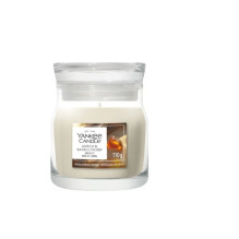 Kvapioji Žvakė - YANKEE home Amber &amp; Sandalwood 110 g Smėlio spalvos