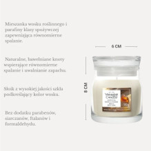 Kvapioji Žvakė - YANKEE home Amber &amp; Sandalwood 110 g Smėlio spalvos