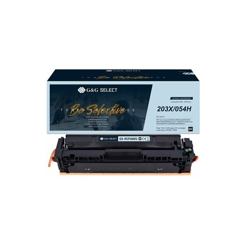 Tonerio kasetė G&amp;G G&amp;G GS-HCF540XU kasetė su toneriu 1 vnt. Pakeičiama juoda