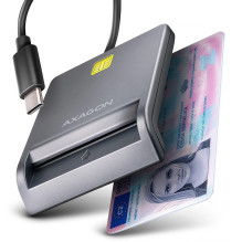 AXAGON CRE-SM3TC USB-C FlatReader ID Card Reader Cable 1.2 m