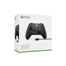 Microsoft XBOX X / S serijos belaidis valdiklis, žaidimų pultas su C tipo laidu ( 2.7m ), juodas, ES
