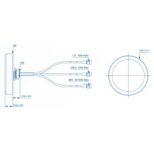 Teltonika 003R-00254 Combo Antenna, SISO LTE / GPS / WIFI, Roof Mount with 2x SMA and 1x RP-SMA Connectors