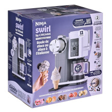 Ninja CREAMi minkšto patiekimo ice grietinėlės gaminimo aparatas 0,47 l 800 W pilkas, Silver Ninja CREAMi minkšto patiekimo ice grietinėlės gaminimo aparatas 0,47 l 800 W pilkas, Silver