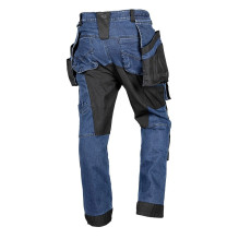 NEO TOOLS DENIM Work Trousers, Cordura Reinforcements, Detachable Holster Pockets, Navy Blue, Size M / 50 NEO TOOLS DENIM Work Trousers, Cordura Reinforcements, Detachable Holster Pockets, Navy Blue, Size M / 50