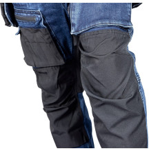NEO TOOLS DENIM Work Trousers, Cordura Reinforcements, Detachable Holster Pockets, Navy Blue, Size M / 50 NEO TOOLS DENIM Work Trousers, Cordura Reinforcements, Detachable Holster Pockets, Navy Blue, Size M / 50