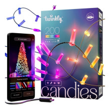 Lighting - Twinkly Candies 200 RGB Candle Lights with USB-C, Green Cord Lighting - Twinkly Candies 200 RGB Candle Lights with USB-C, Green Cord