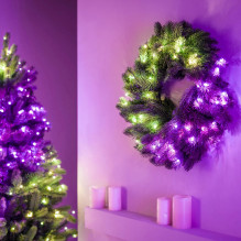 Kalėdų Dekoracija - Twinkly Išankstinio Apšvietimo Venecija - 50 RGB LED, Regal 24" Žalias Laidas, Tipas C Kalėdų Dekoracija - Twinkly Išankstinio Apšvietimo Venecija - 50 RGB LED, Regal 24" Žalias Laidas, Tipas C