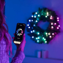 Kalėdų Dekoracija - Twinkly Išankstinio Apšvietimo Venecija - 50 RGB LED, Regal 24" Žalias Laidas, Tipas C Kalėdų Dekoracija - Twinkly Išankstinio Apšvietimo Venecija - 50 RGB LED, Regal 24" Žalias Laidas, Tipas C