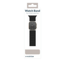 Laikrodžio dirželis - Mobilize Silicon Magnetic For Apple Watch 42 / 44 / 45 / 49mm - Juodas
