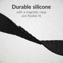 Laikrodžio dirželis - Mobilize Silicon Magnetic For Apple Watch 42 / 44 / 45 / 49mm - Juodas