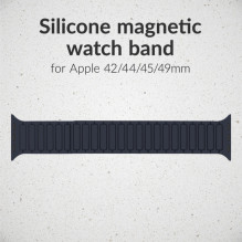 Laikrodžio dirželis - Mobilize Silicon Magnetic Strap for Apple Watch 42 / 44 / 45 / 49mm - Mėlyna