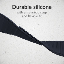Laikrodžio dirželis - Mobilize Silicon Magnetic Strap for Apple Watch 42 / 44 / 45 / 49mm - Mėlyna